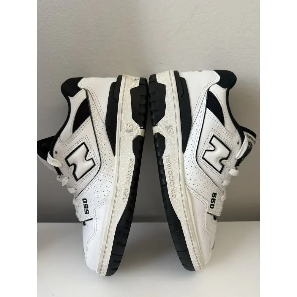 Size 4.5 Big Kids - New Balance 550 - White / Black / Raincloud - BB550HA1